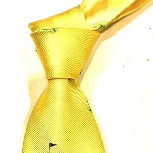 J. McLaughlin Blue and Yellow Tie Elegant Accessory
